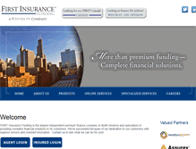Tablet Screenshot of firstinsurancefunding.com